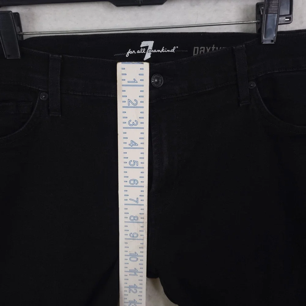 7 For All Mankind Paxtyn Jeans Mens 40x32 Black Skinny Fit Stretch Denim Pants